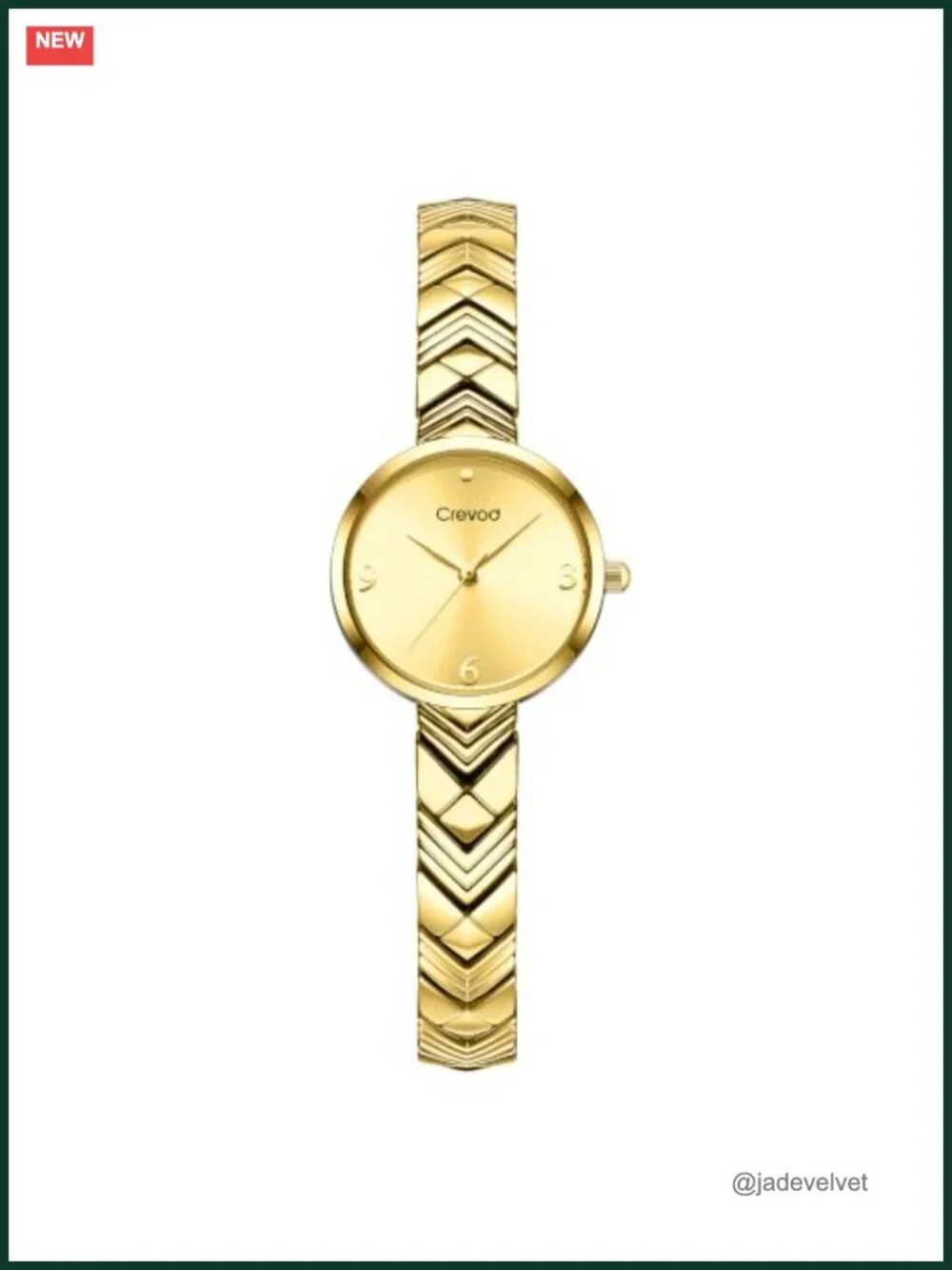 Gold Women's Vintage Quartz Dress Watch Minimalist Round Case